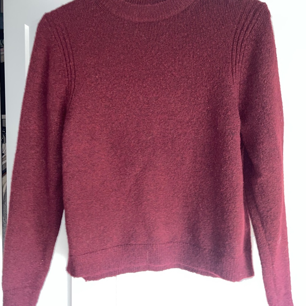 Burgundy crew neck sweater